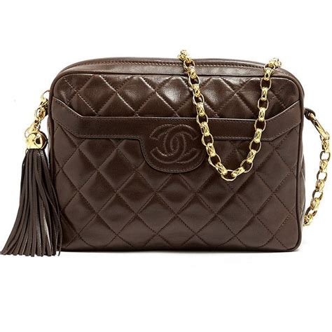 dark brown chanel bag.